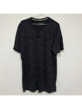 Smartwool Mens Everyday Exploration Merino Wool Blend Henley T-shirt Size L Grey